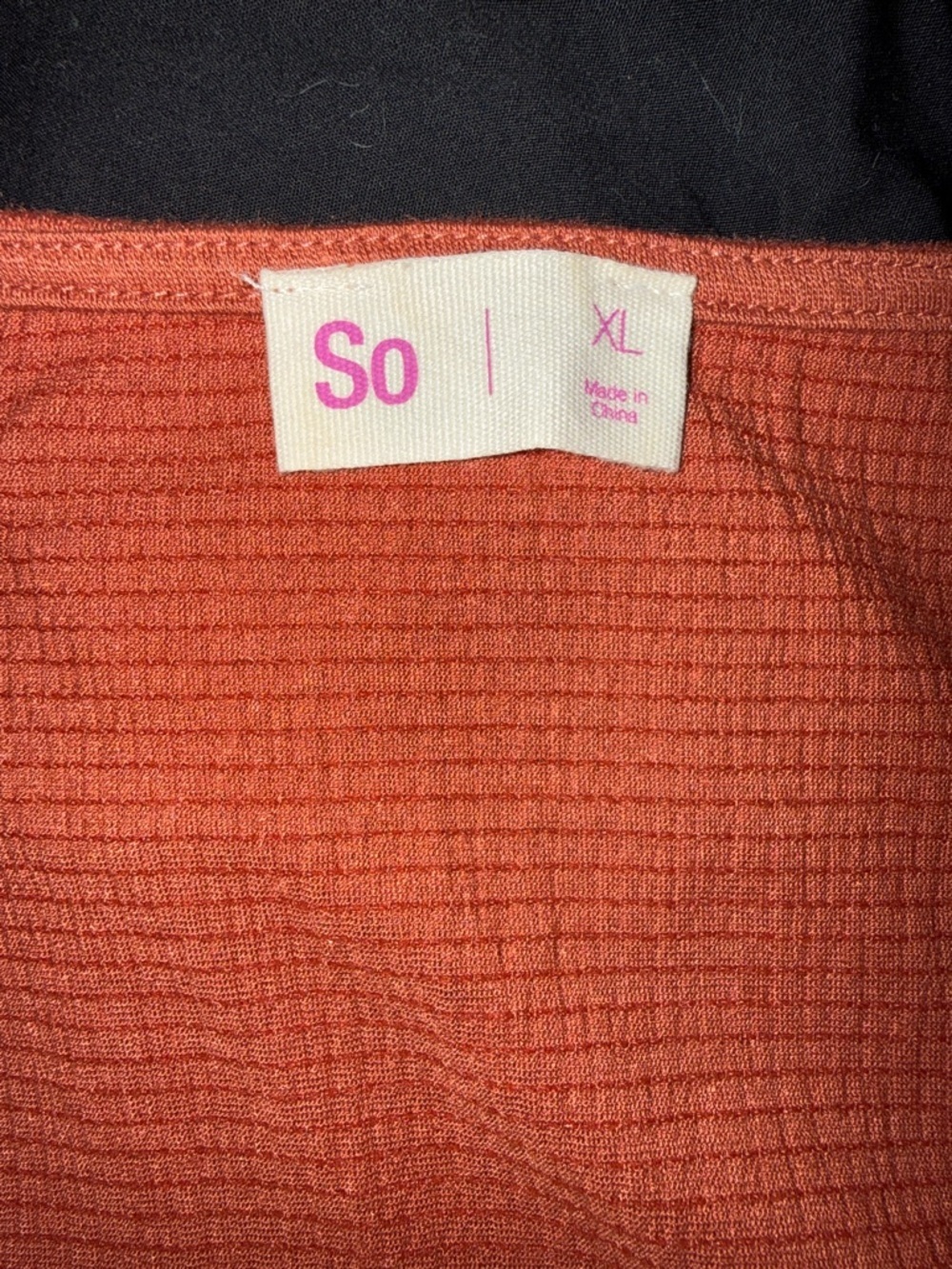 SO Rust-Orange Ribbed Tank Top - Picture 2 of 5